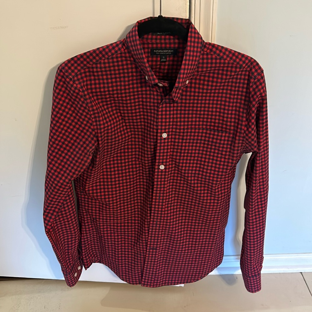 Banana republic small slim flex fit button down